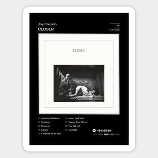 Joy Division - Closer Tracklist Album Magnet